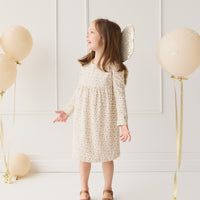 Organic Cotton Pixie Dress - Blueberry Field Raindrops Childrens Dress from Jamie Kay USA