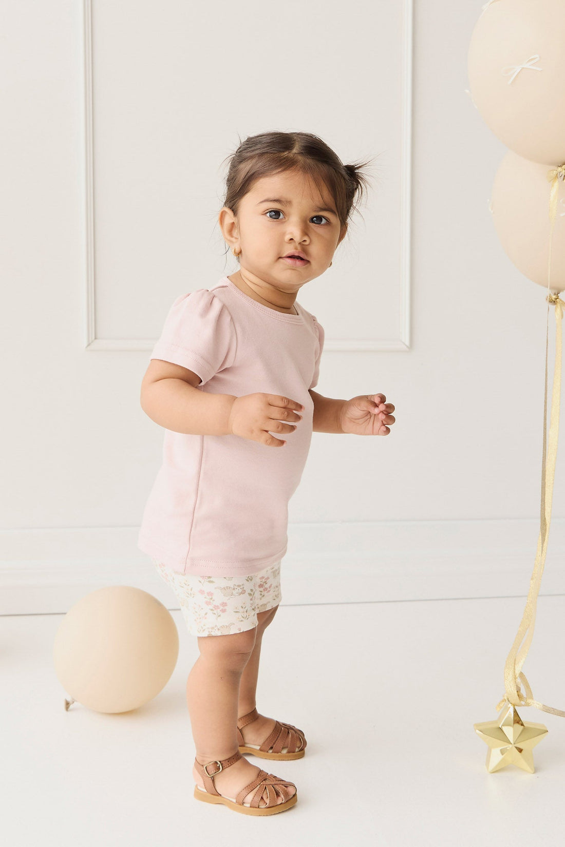 Pima Cotton Tasha Top - Dusky Pink Childrens Top from Jamie Kay USA