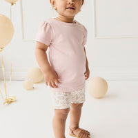 Organic Cotton Everyday Bike Short - Moons Woolen Ball Childrens Short from Jamie Kay USA