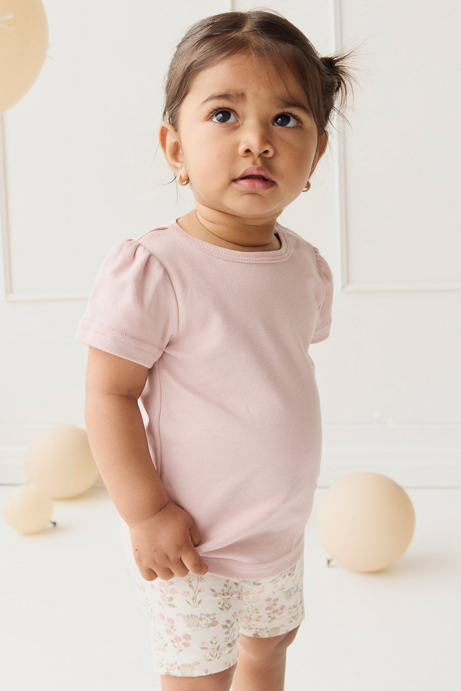 Pima Cotton Tasha Top - Dusky Pink Childrens Top from Jamie Kay USA