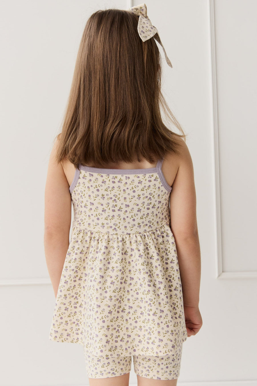 Organic Cotton Maple Singlet - Blueberry Field Raindrops Childrens Singlet from Jamie Kay USA