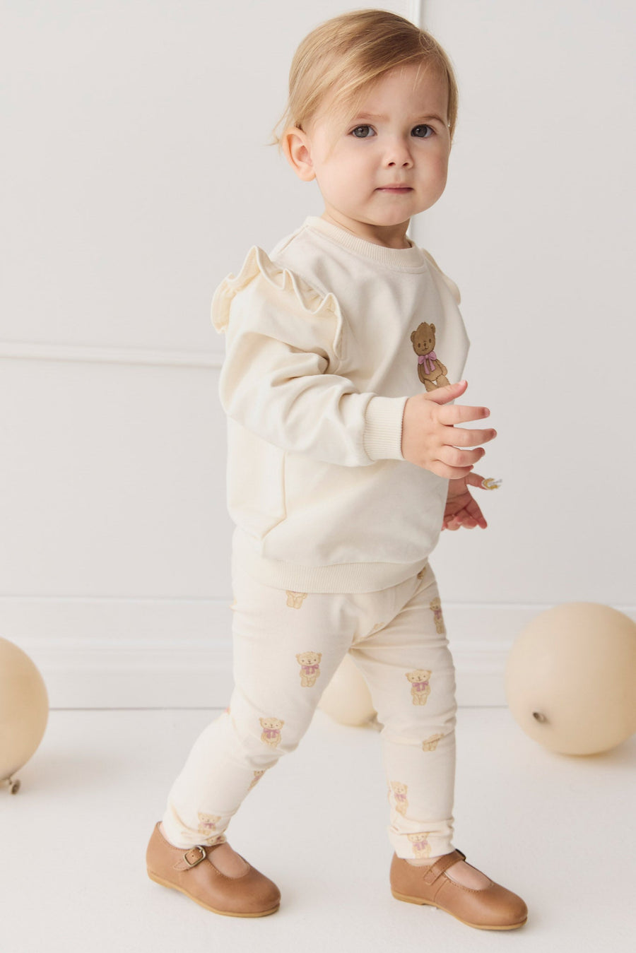 Organic Cotton Maple Sweatshirt - Cloud Little Georgie Childrens Top from Jamie Kay USA