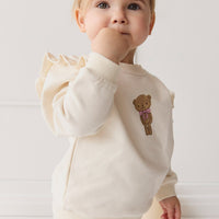 Organic Cotton Maple Sweatshirt - Cloud Little Georgie Childrens Top from Jamie Kay USA