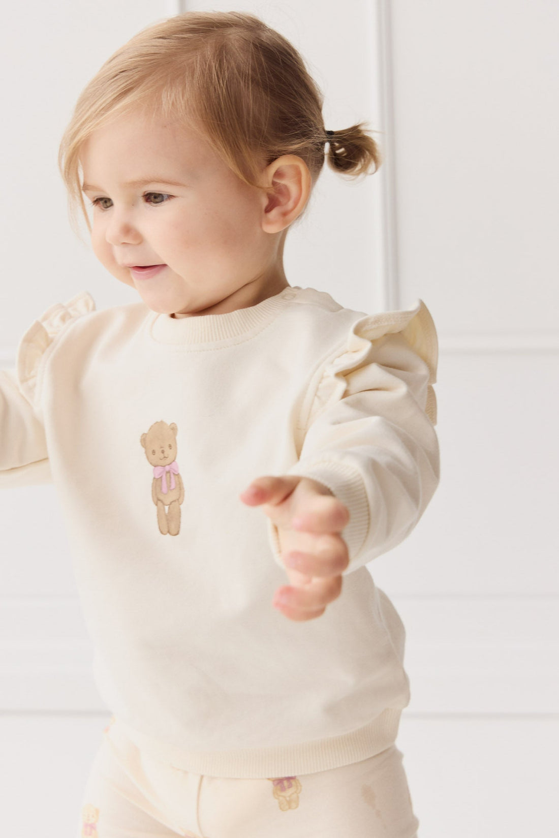 Organic Cotton Maple Sweatshirt - Cloud Little Georgie Childrens Top from Jamie Kay USA