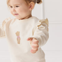 Organic Cotton Maple Sweatshirt - Cloud Little Georgie Childrens Top from Jamie Kay USA