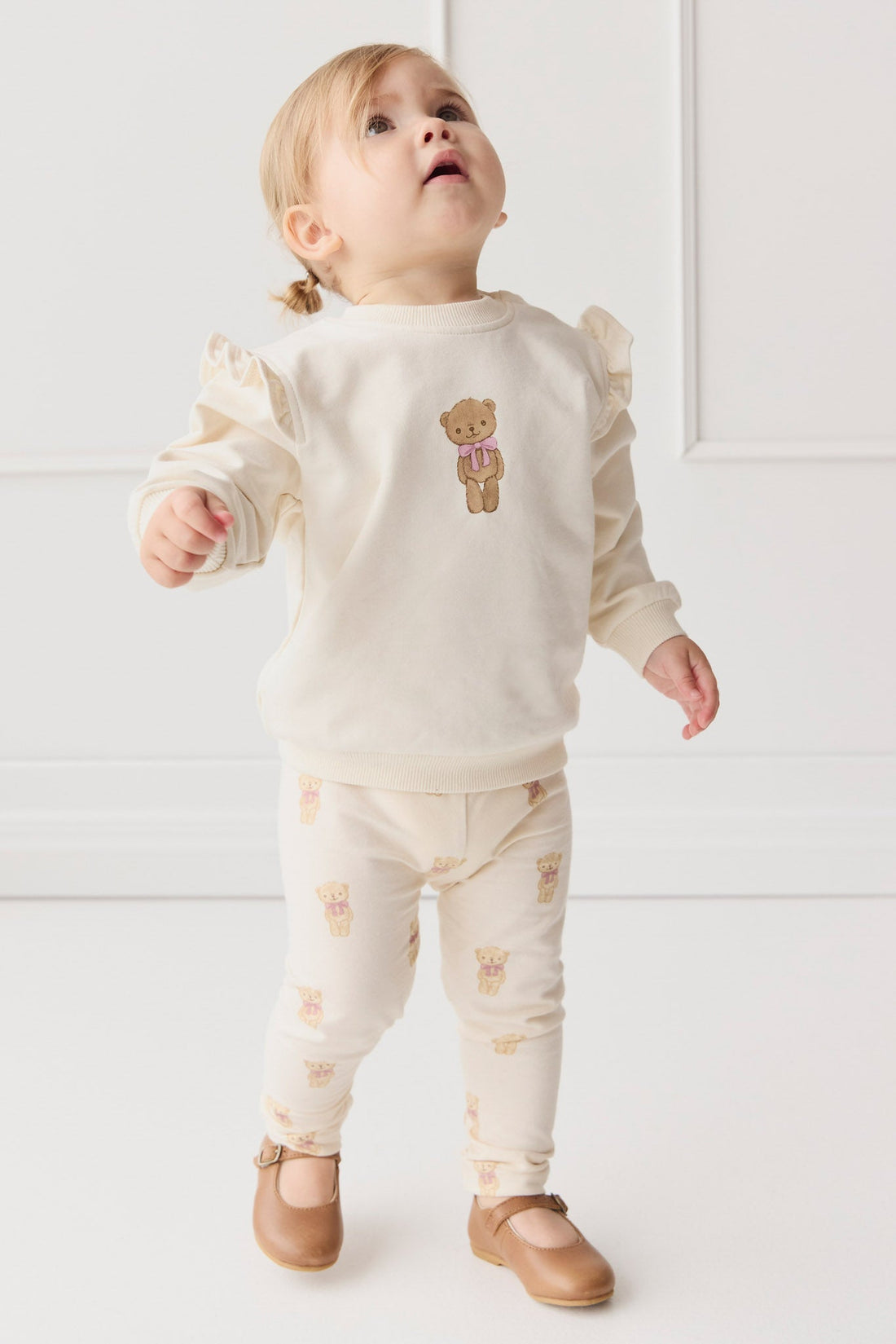 Organic Cotton Maple Sweatshirt - Cloud Little Georgie Childrens Top from Jamie Kay USA