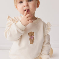 Organic Cotton Maple Sweatshirt - Cloud Little Georgie Childrens Top from Jamie Kay USA