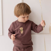 Organic Cotton Damien Sweatshirt - Earth Little Ted Childrens Top from Jamie Kay USA