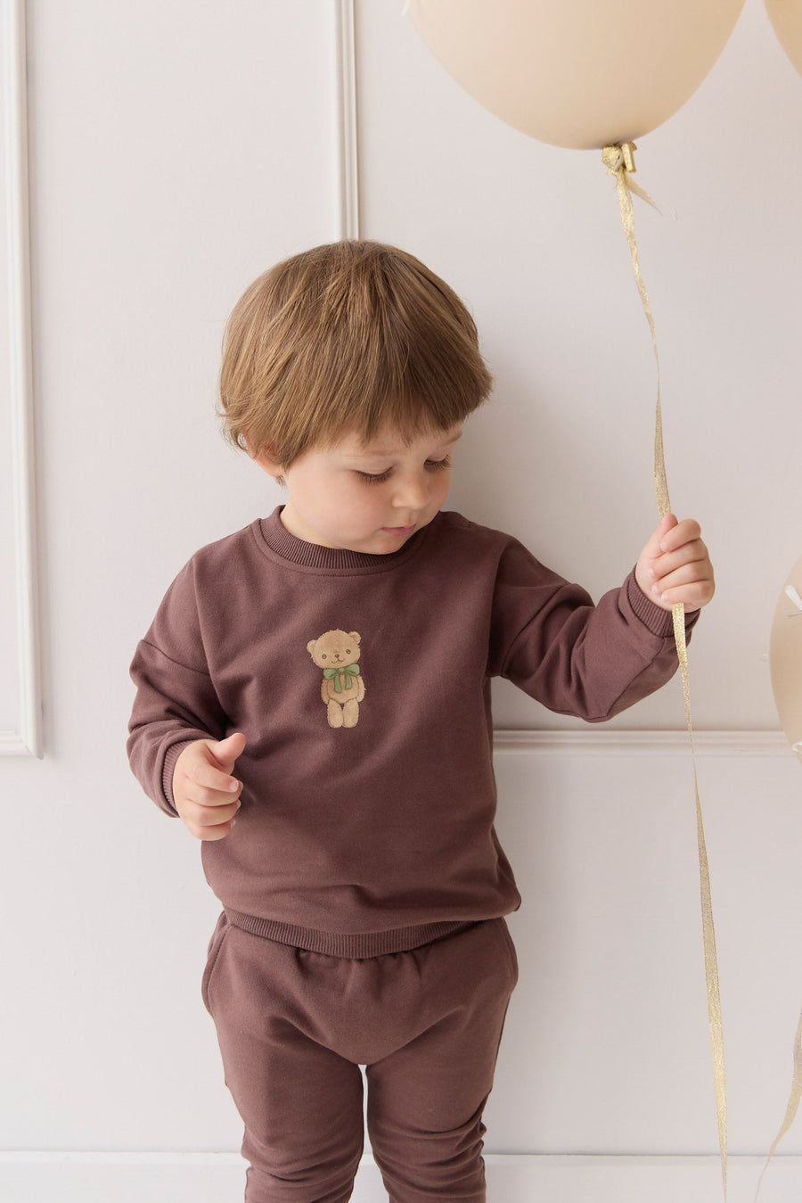 Organic Cotton Damien Sweatshirt - Earth Little Ted Childrens Top from Jamie Kay USA