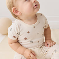 Organic Cotton Hudson Short Sleeve Bodysuit - Le Champignon Childrens Bodysuit from Jamie Kay USA