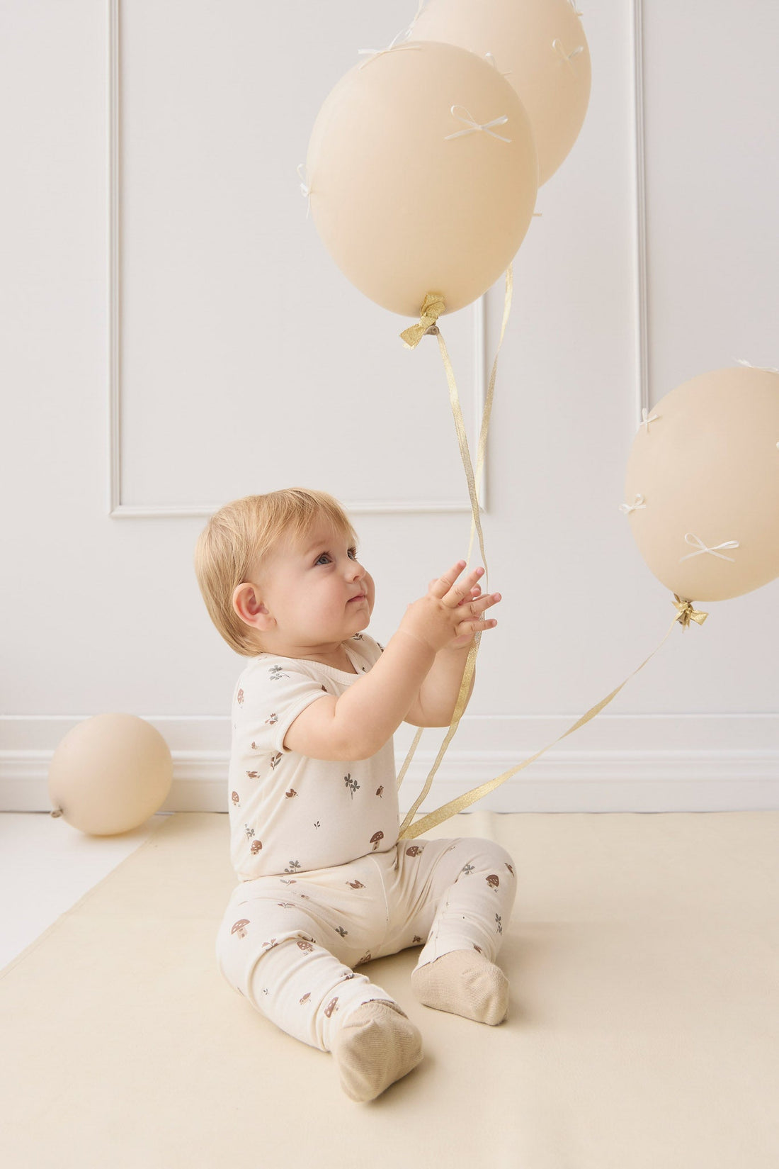 Organic Cotton Hudson Short Sleeve Bodysuit - Le Champignon Childrens Bodysuit from Jamie Kay USA