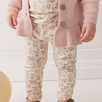 Organic Cotton Everyday Legging - Moons Woolen Ball Childrens Legging from Jamie Kay USA