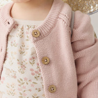 Ava Cardigan - Shell Pink Childrens Cardigan from Jamie Kay USA