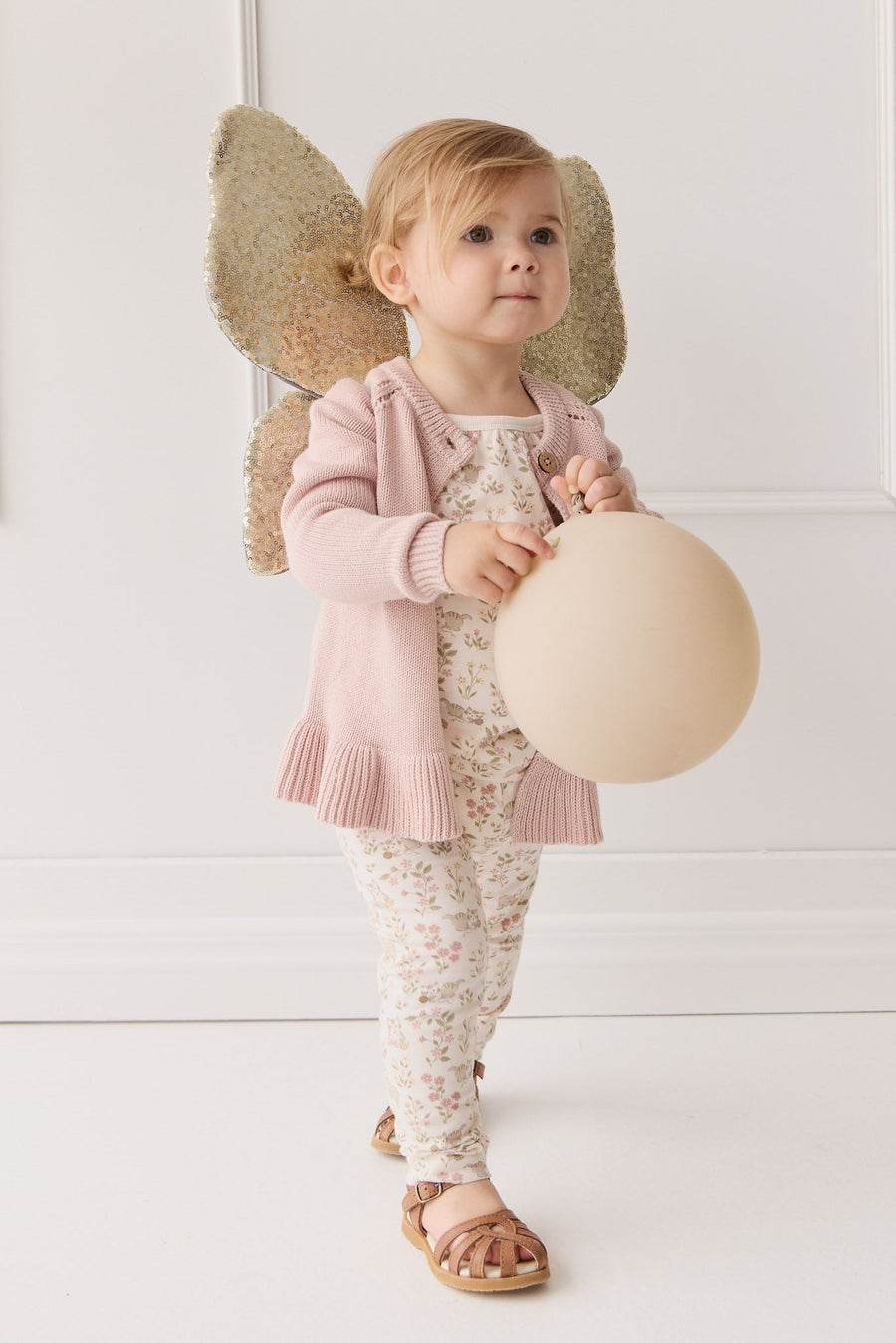 Ava Cardigan - Shell Pink Childrens Cardigan from Jamie Kay USA