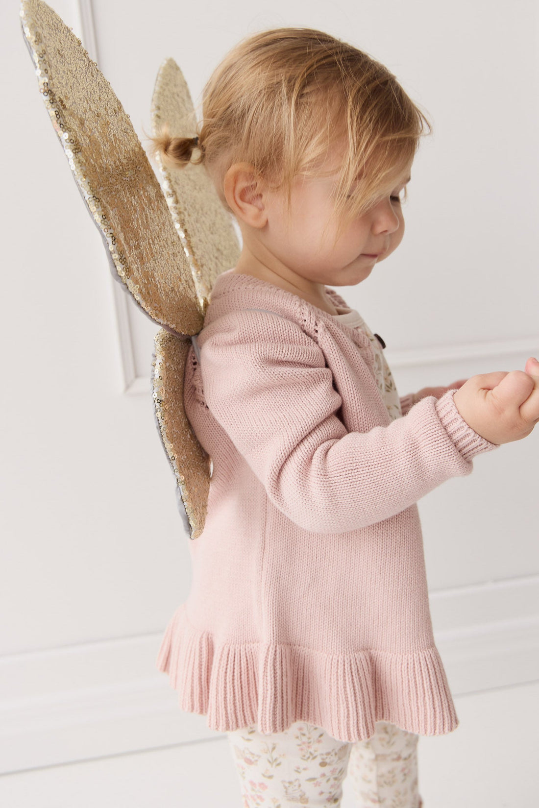 Ava Cardigan - Shell Pink Childrens Cardigan from Jamie Kay USA