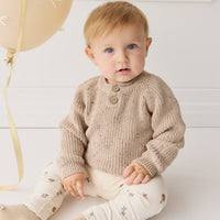 Sam Knitted Jumper - Malt Fleck Childrens Jumper from Jamie Kay USA