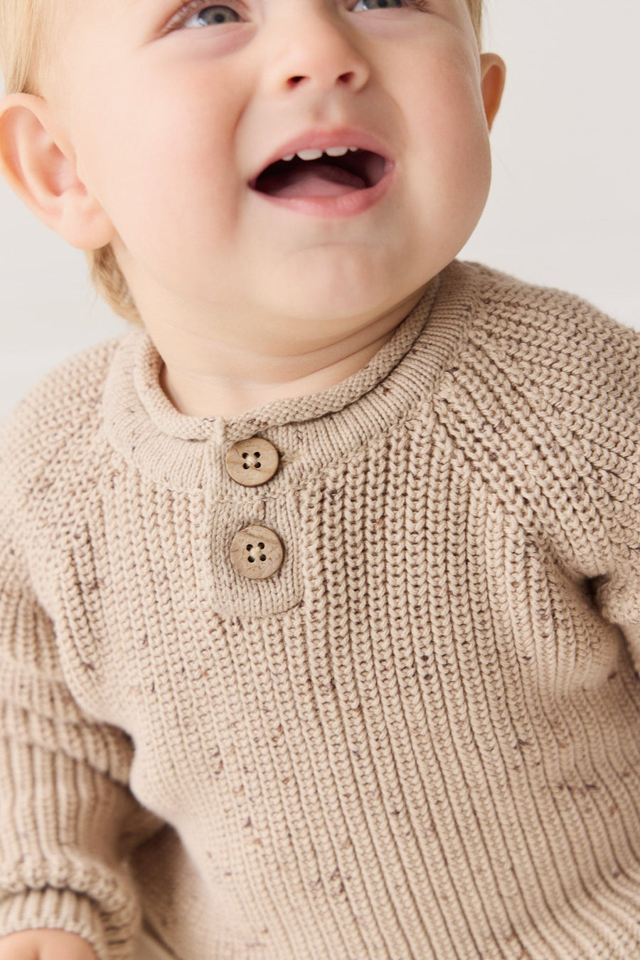 Sam Knitted Jumper - Malt Fleck Childrens Jumper from Jamie Kay USA