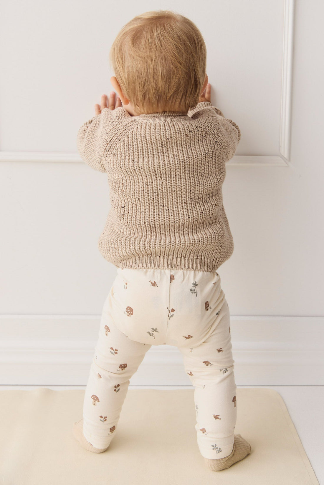 Sam Knitted Jumper - Malt Fleck Childrens Jumper from Jamie Kay USA