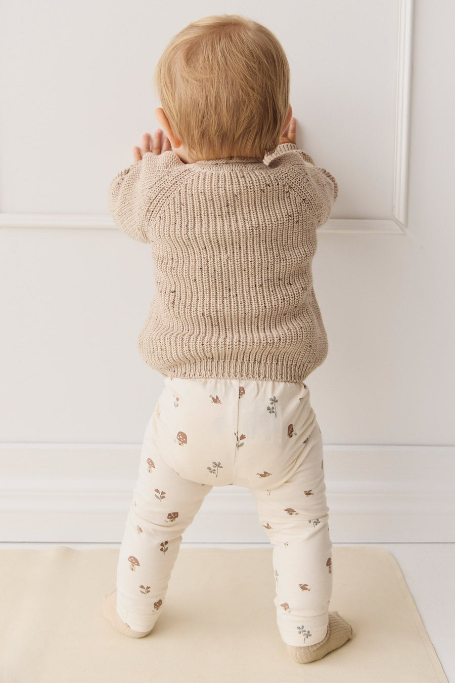 Sam Knitted Jumper - Malt Fleck Childrens Jumper from Jamie Kay USA