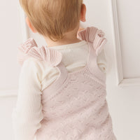 Mia Kintted Onepiece - Soft Misty Rose Childrens Onepiece from Jamie Kay USA