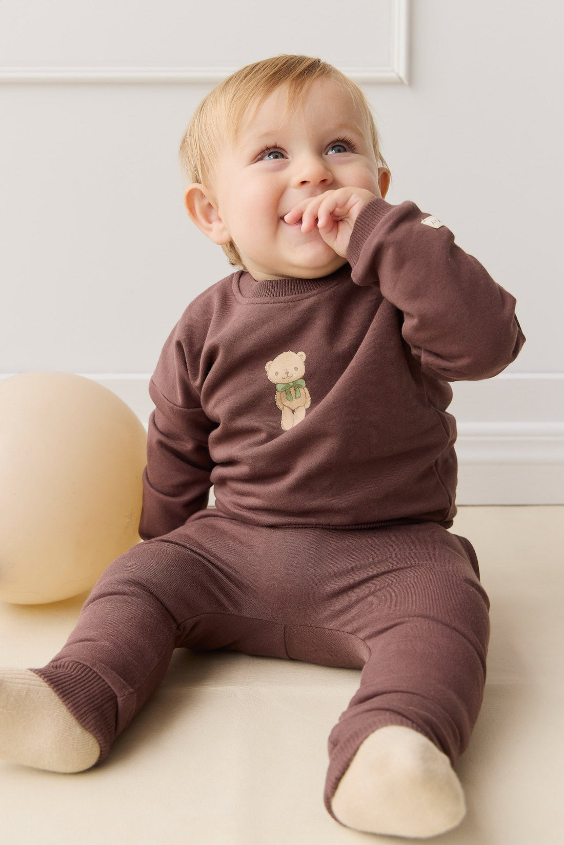 Organic Cotton Damien Sweatshirt - Earth Little Ted Childrens Top from Jamie Kay USA