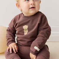 Organic Cotton Damien Sweatshirt - Earth Little Ted Childrens Top from Jamie Kay USA