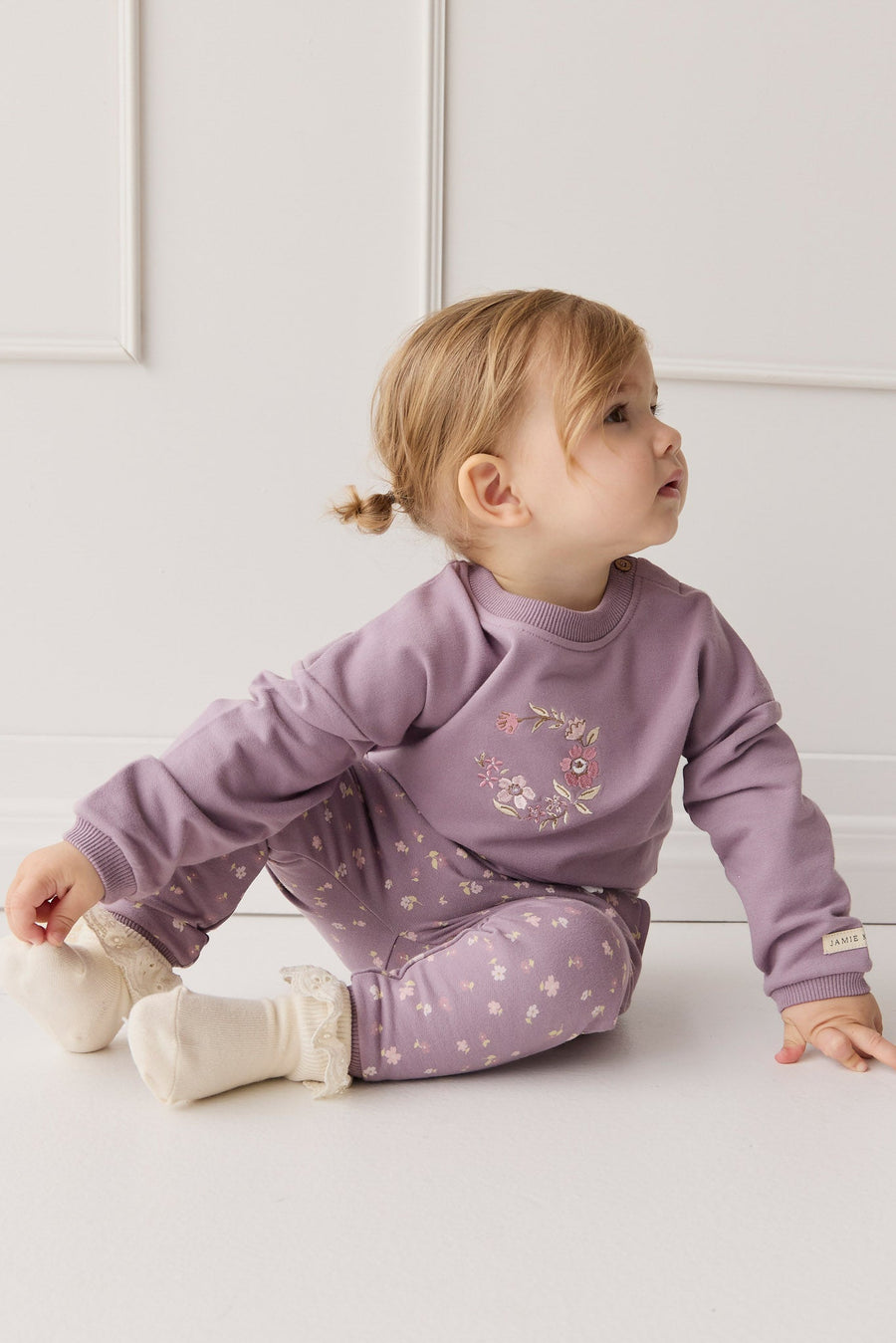 Organic Cotton Morgan Track Pant - Briella Quail Childrens Pant from Jamie Kay USA