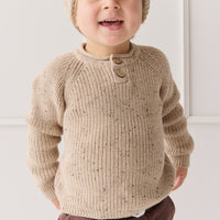 Sam Knitted Jumper - Malt Fleck Childrens Jumper from Jamie Kay USA