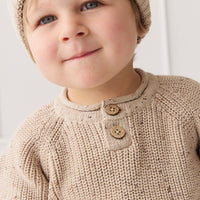 Sam Knitted Jumper - Malt Fleck Childrens Jumper from Jamie Kay USA