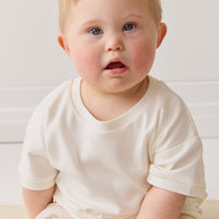 Pima Cotton Eddie Tee - Parchment Childrens Top from Jamie Kay USA