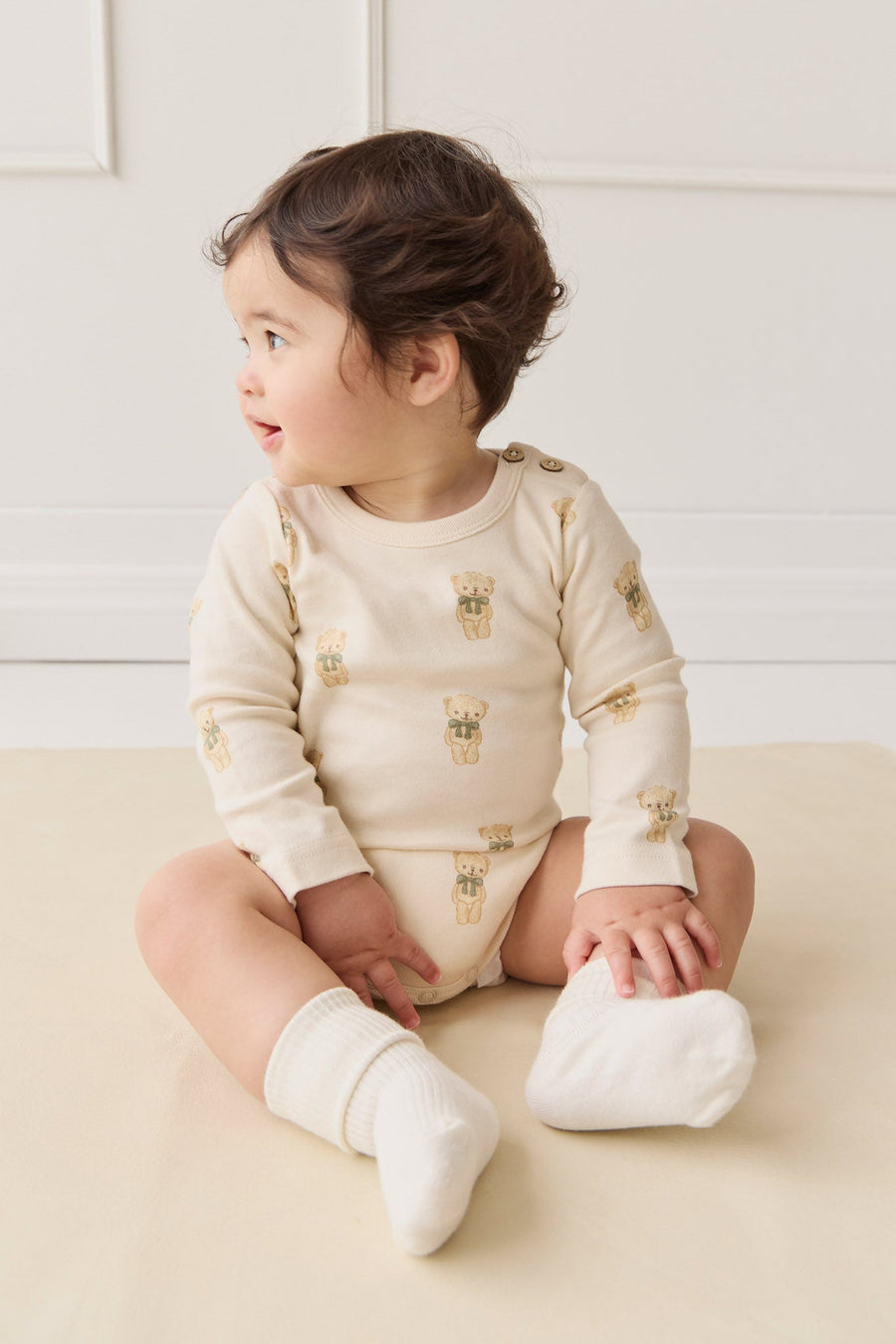 Organic Cotton Fernley Bodysuit - Little Ted Childrens Bodysuit from Jamie Kay USA