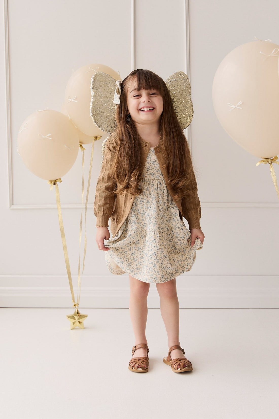 Organic Cotton Matilda Dress - Adnola Floral Childrens Dress from Jamie Kay USA