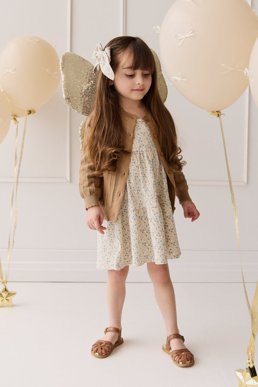 Organic Cotton Matilda Dress - Adnola Floral Childrens Dress from Jamie Kay USA