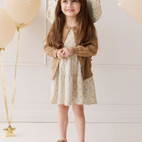 Emily Knitted Cardigan - Caramel Cream Childrens Cardigan from Jamie Kay USA