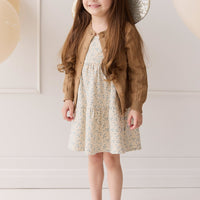 Emily Knitted Cardigan - Caramel Cream Childrens Cardigan from Jamie Kay USA