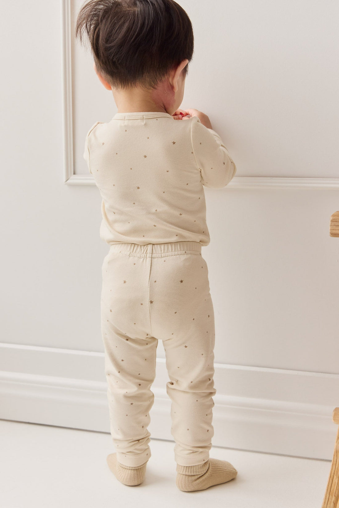 Organic Cotton Modal Legging - Milky Way Buff Childrens Legging from Jamie Kay USA