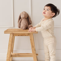 Organic Cotton Modal Long Sleeve Bodysuit - Milky Way Buff Childrens Bodysuit from Jamie Kay USA