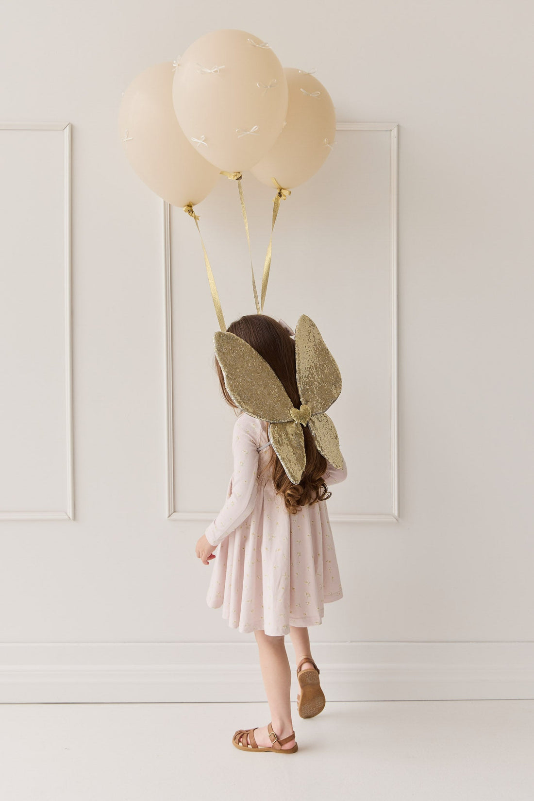 Organic Cotton Tallulah Dress - Simple Flowers Lilac Childrens Dress from Jamie Kay USA