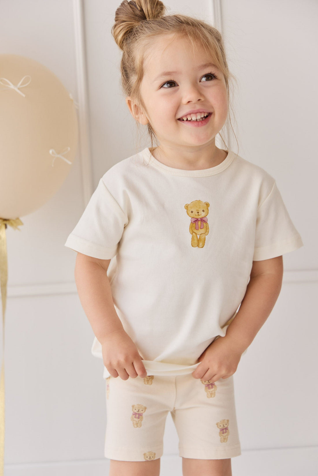 Pima Cotton Aude Tee - Cloud Little Georgie Childrens Top from Jamie Kay USA