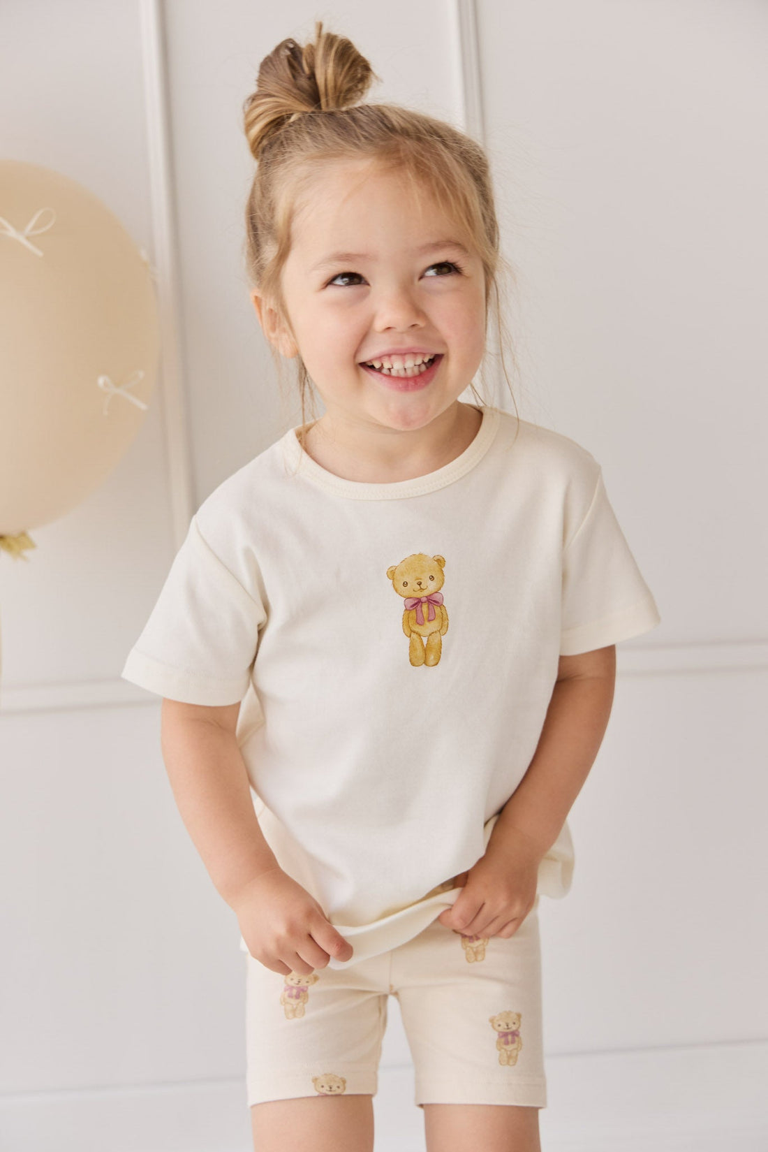 Pima Cotton Aude Tee - Cloud Little Georgie Childrens Top from Jamie Kay USA