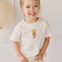 Pima Cotton Aude Tee - Cloud Little Georgie Childrens Top from Jamie Kay USA