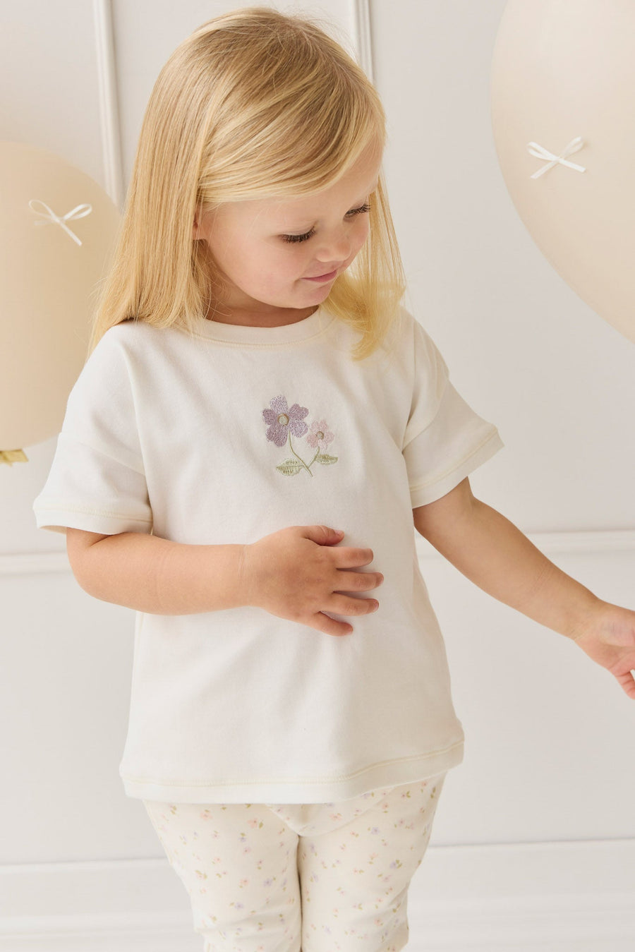 Pima Cotton Mimi Top - Plaster Briella Childrens Top from Jamie Kay USA