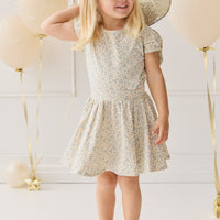 Organic Cotton Meadow Skirt - Adnola Floral Childrens Skirt from Jamie Kay USA