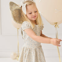 Organic Cotton Meadow Skirt - Adnola Floral Childrens Skirt from Jamie Kay USA