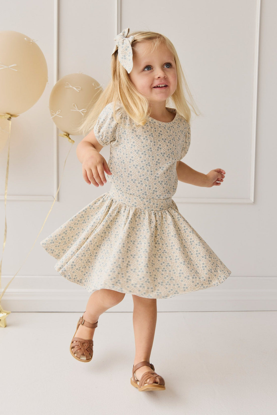 Organic Cotton Meadow Skirt - Adnola Floral Childrens Skirt from Jamie Kay USA