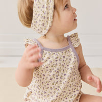 Organic Cotton Headband - Blueberry Field Raindrops Childrens Headband from Jamie Kay USA