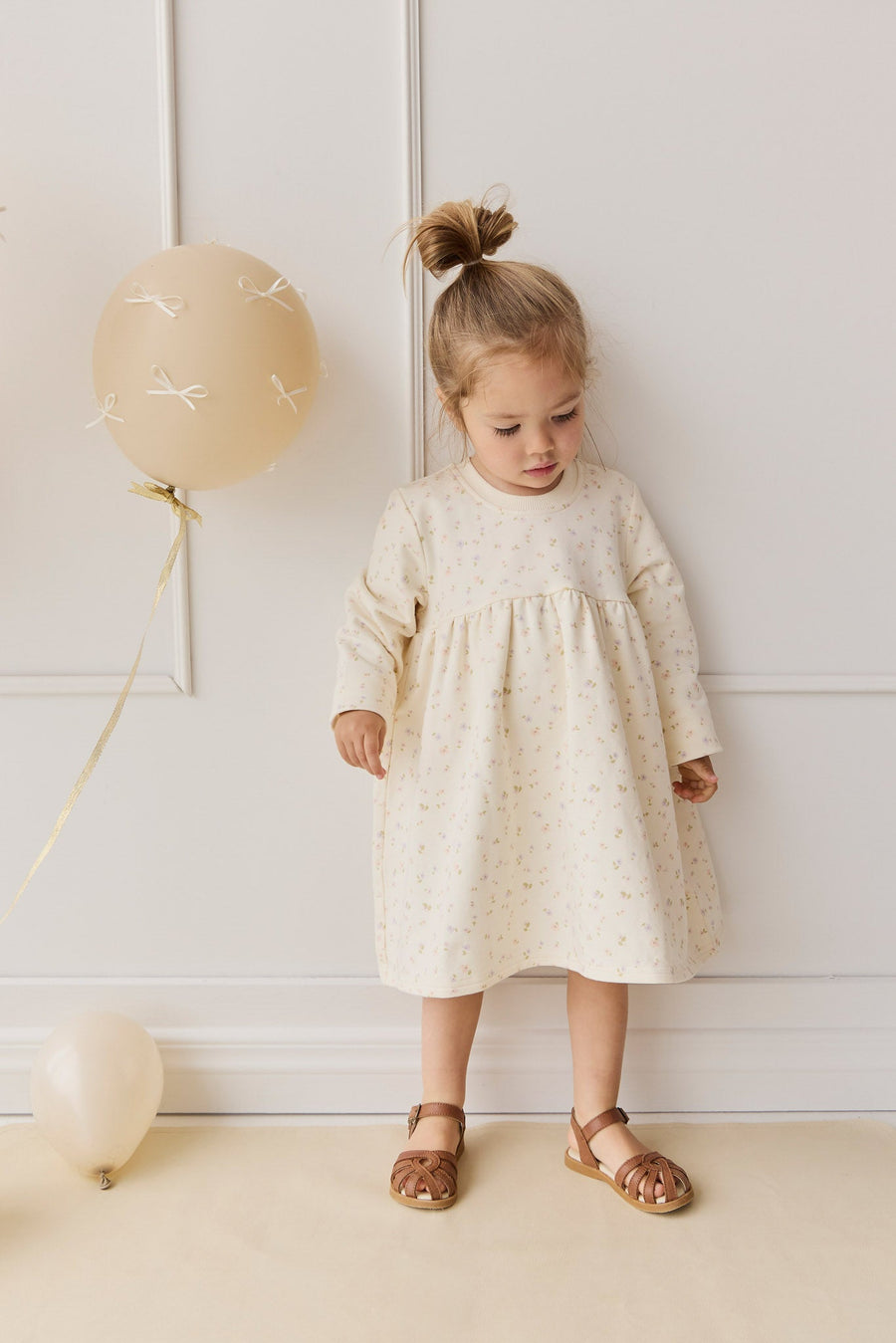 Organic Cotton Charlotte Dress - Briella Whisper Childrens Dress from Jamie Kay USA