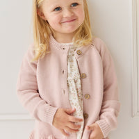 Ava Cardigan - Shell Pink Childrens Cardigan from Jamie Kay USA