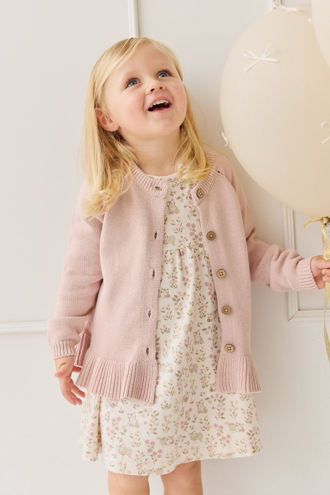 Organic Cotton Pixie Dress - Moons Woolen Ball Childrens Dress from Jamie Kay USA