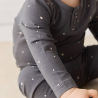 Organic Cotton Modal Long Sleeve Bodysuit - Milky Way Icelandic Childrens Bodysuit from Jamie Kay USA